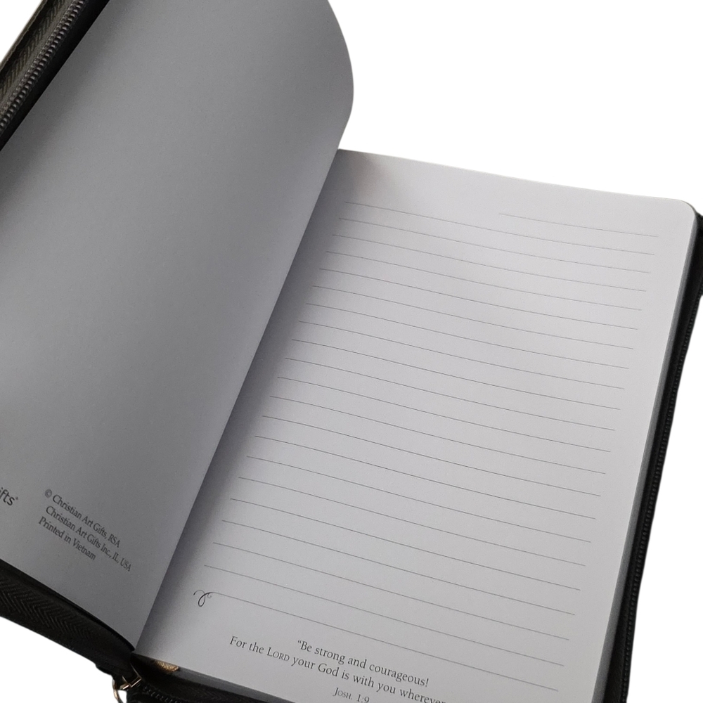 Embossed FAUX Leather Zip Journal - Picture 8 of 9